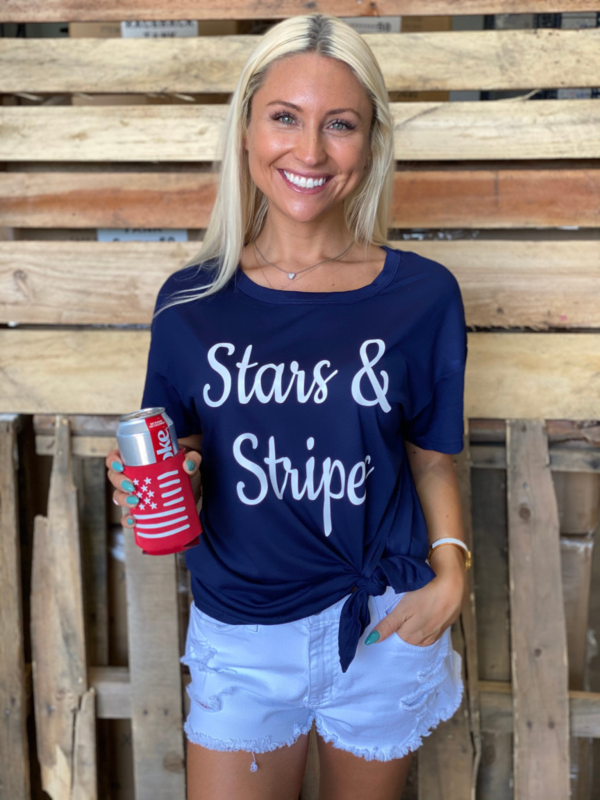 Stars & Stripes Blue Tie-Top Supply