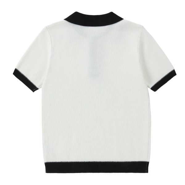 White  Black Trimmed Sweater Discount - Image 3