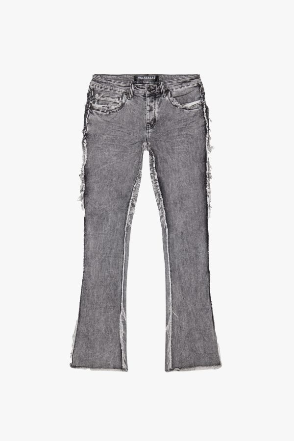 KIDS  FRAYZ  - STACKED Grey Wash For Cheap