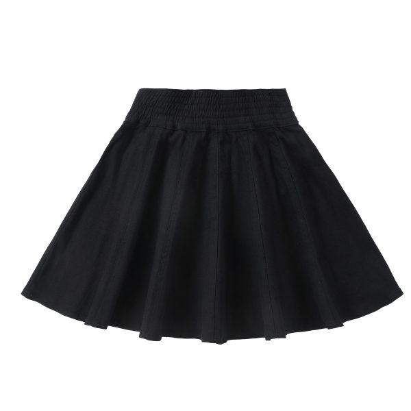 Black Shirred Skirt Sale