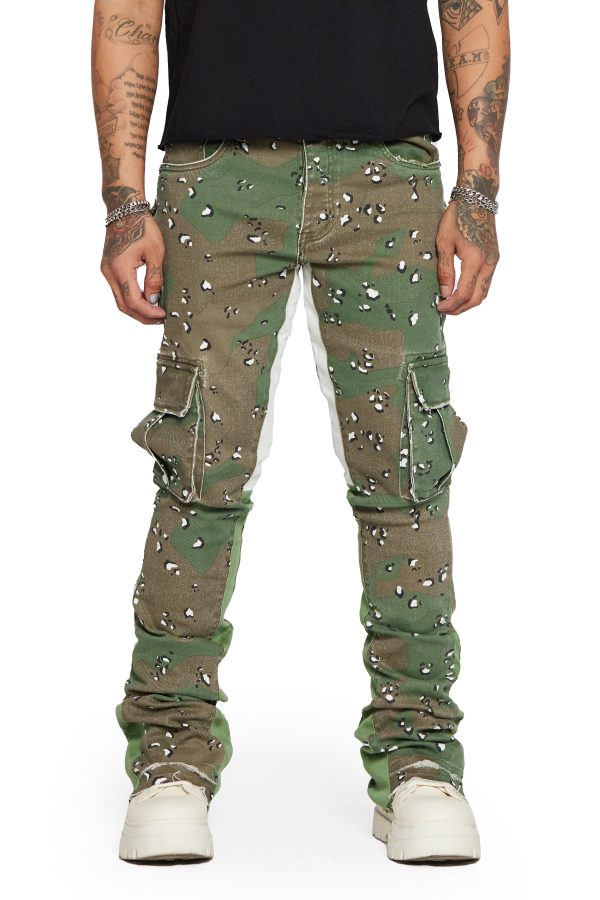 COMMANDER  CAMO STACKED FLARE JEAN Discount