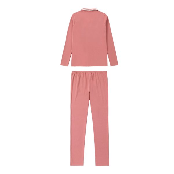 Pink Button Down Pajama For Discount - Image 2