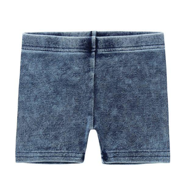 Medium Blue Denim Short Legging Fashion