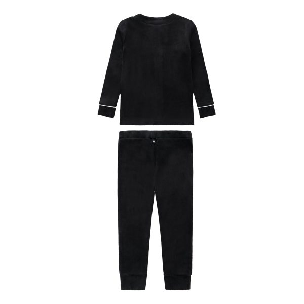 Black Ribbed Velour Pajama Supply - Image 4