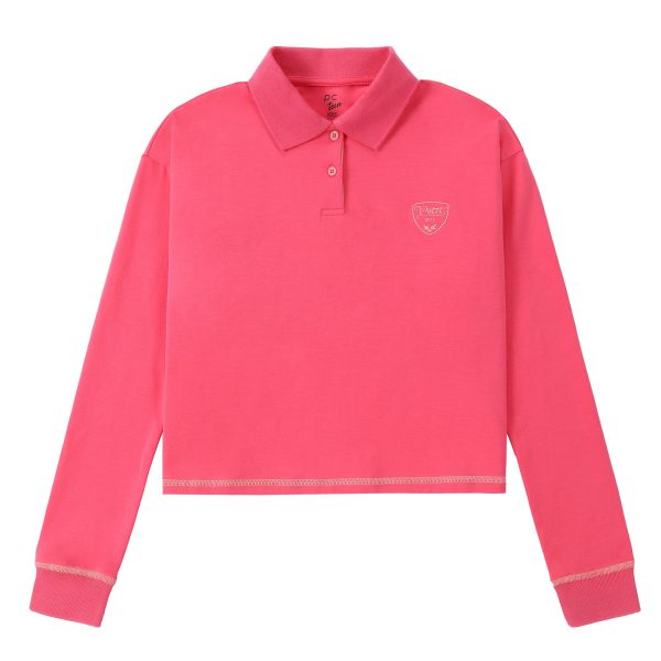 Pink Collared Top Hot on Sale
