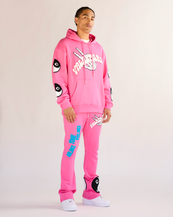 BALANCED  FLEECE SET CARMINE ROSE Online - Image 3