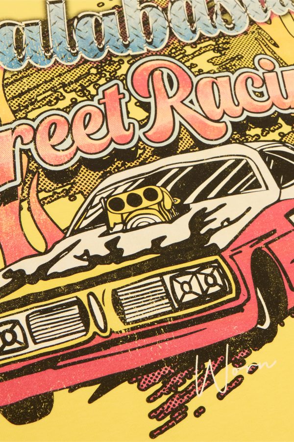 CRUSH  VINTAGE LEMON YELLOW TEE on Sale - Image 2