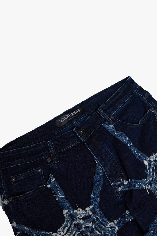 ARCHANE  DARK BLUE BAGGY DENIM JEAN Cheap - Image 4