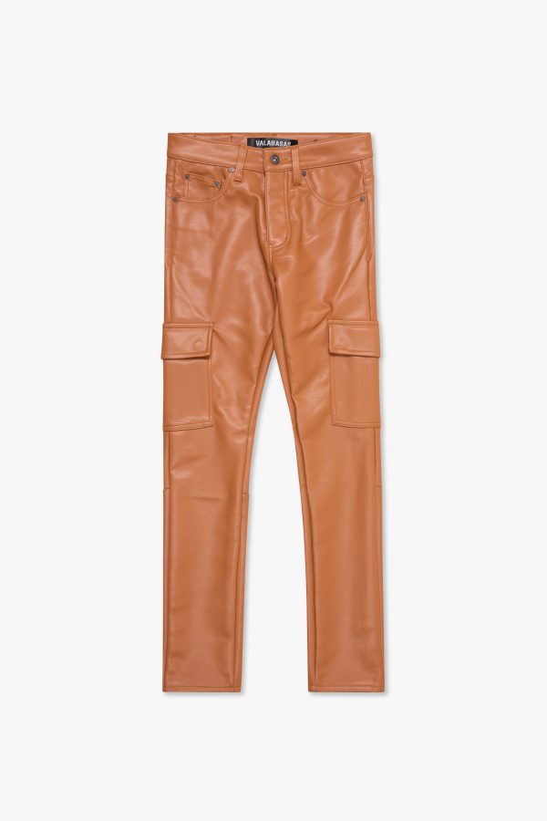 CITING  WHEAT SKINNY VEGAN LEATHER JEAN Online Sale