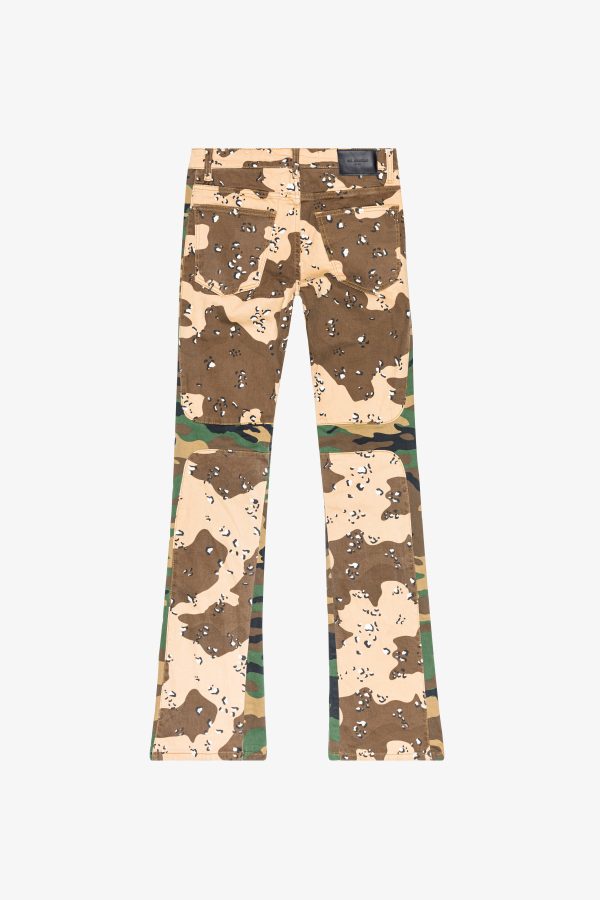 DUAL SOLDIER  CAMO STACKED FLARE JEAN Online Hot Sale - Image 4