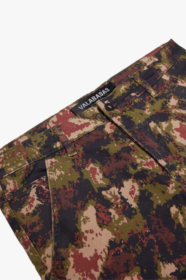 COMMANDER  CHESTNUT CAMO STACKED FLARE JEAN Cheap - Image 2