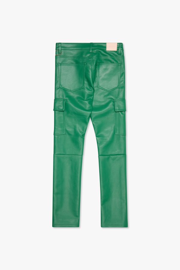 CITING  GREEN SKINNY VEGAN LEATHER JEAN Cheap - Image 3