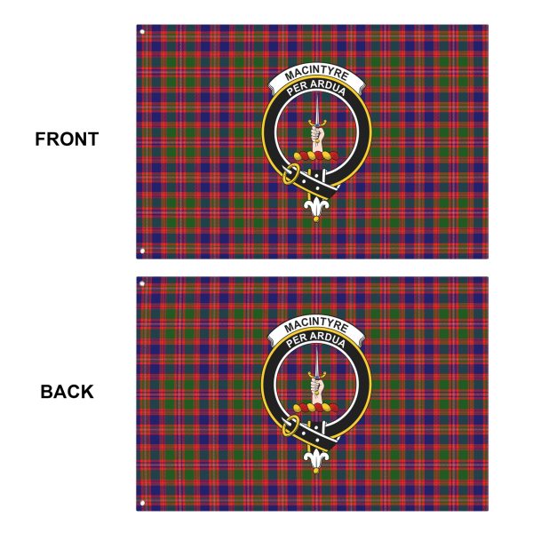 MacIntyre Modern Tartan Crest House Flag For Cheap - Image 5
