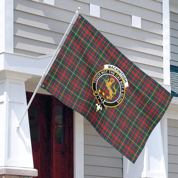 MacKintosh Hunting Modern Tartan Crest House Flag For Sale - Image 3