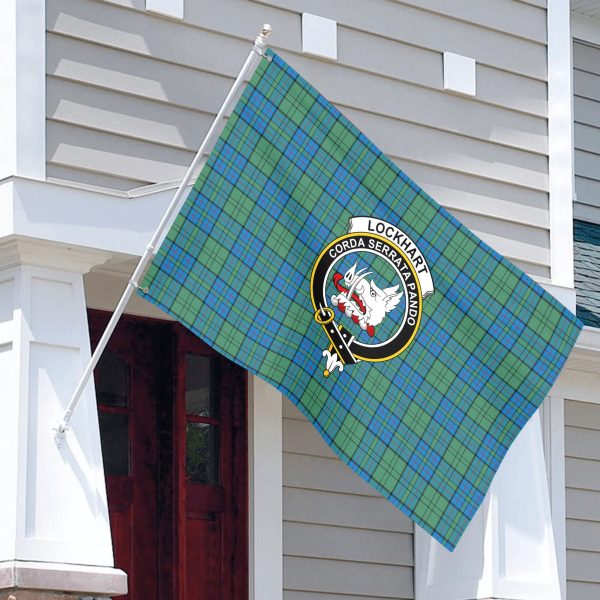 Lockhart Tartan Crest House Flag Cheap - Image 3