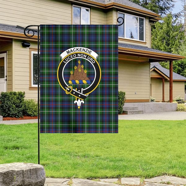 MacKenzie Modern Tartan Crest Garden Flag For Cheap - Image 4