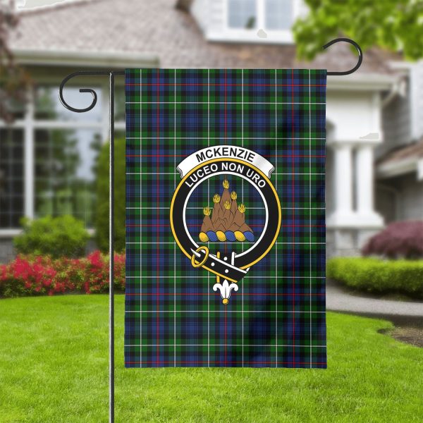 McKenzie Modern Tartan Crest Garden Flag Sale
