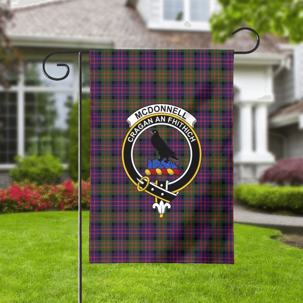 McDonnell of Glengarry Modern Tartan Crest Garden Flag For Sale