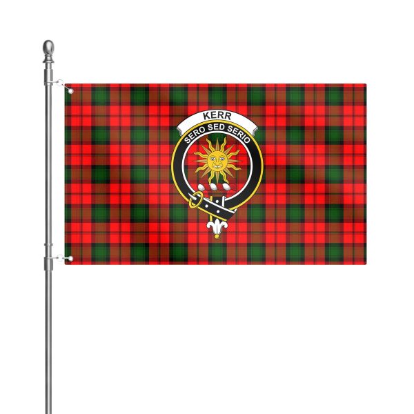 Kerr Modern Tartan Crest House Flag Hot on Sale - Image 2