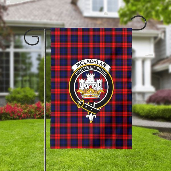 McLachlan Modern Tartan Crest Garden Flag Sale