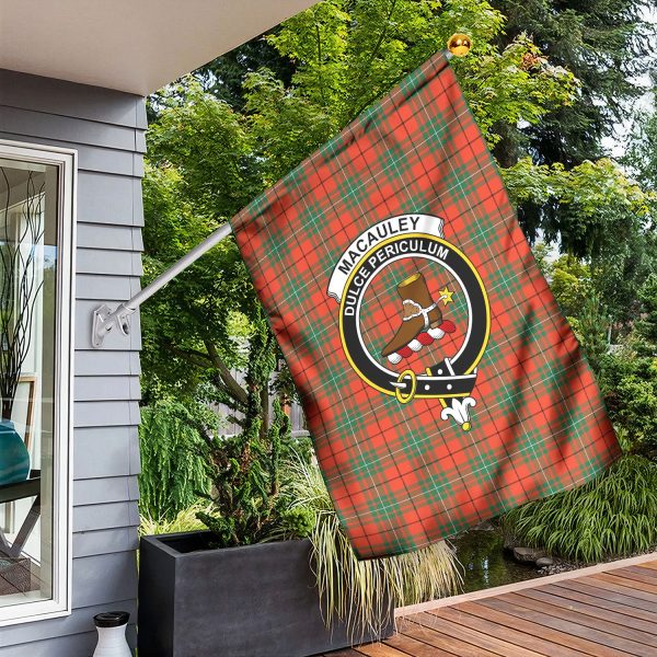 MacAuley Ancient Tartan Crest Garden Flag Fashion - Image 3
