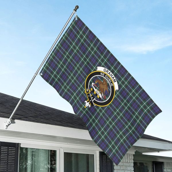 Graham of Montrose Modern Tartan Crest House Flag Online Hot Sale