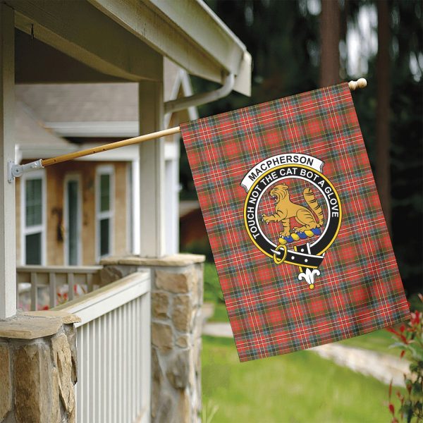 MacPherson Weathered Tartan Crest Garden Flag Online - Image 5
