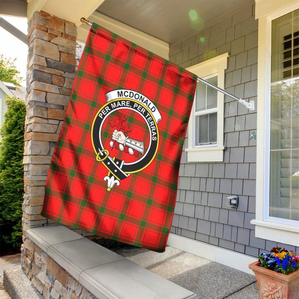 McDonald of Sleat Tartan Crest Garden Flag Cheap - Image 2