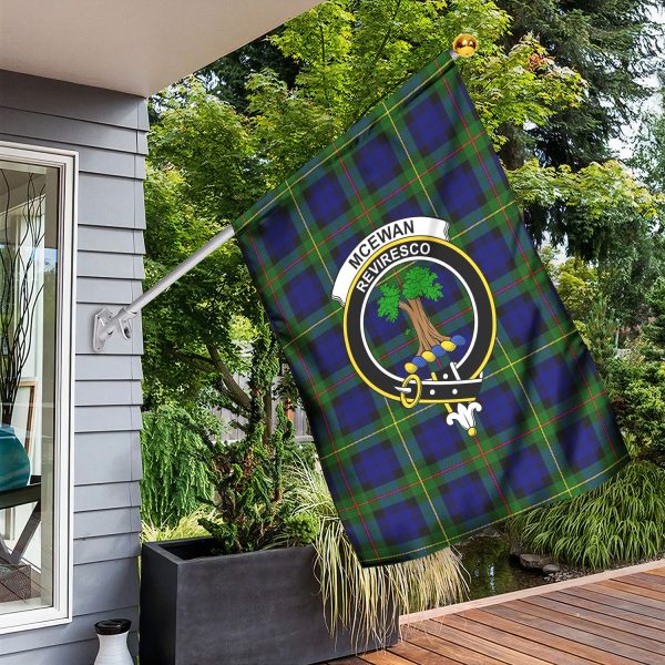 McEwan Modern Tartan Crest Garden Flag For Discount - Image 3