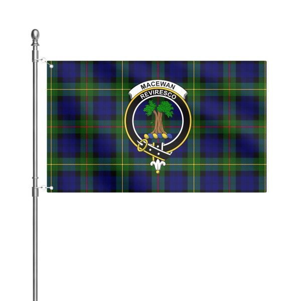 MacEwan Modern Tartan Crest House Flag Online Hot Sale - Image 2