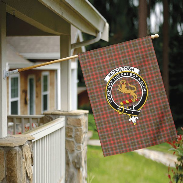 McKintosh Hunting Weathered Tartan Crest Garden Flag on Sale - Image 5