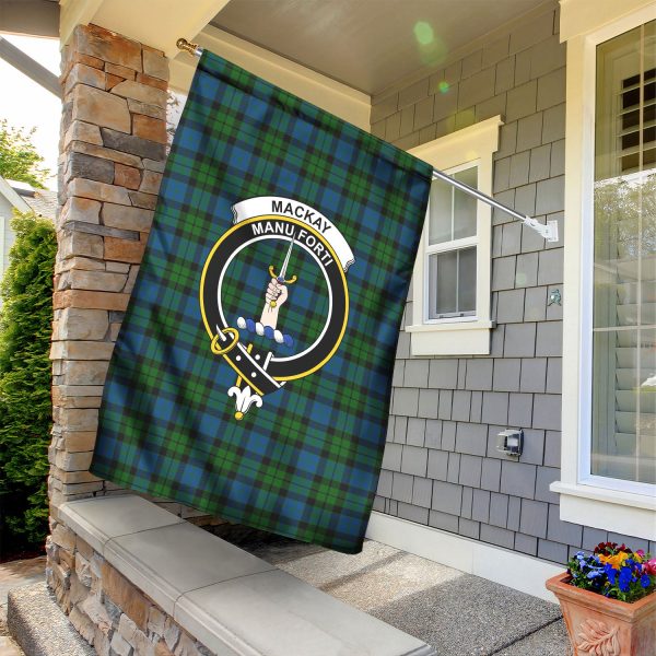 MacKay Modern Tartan Crest Garden Flag Sale - Image 2
