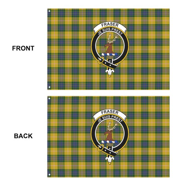 Fraser (of Lovat) Yellow Tartan Crest House Flag Online Hot Sale - Image 5