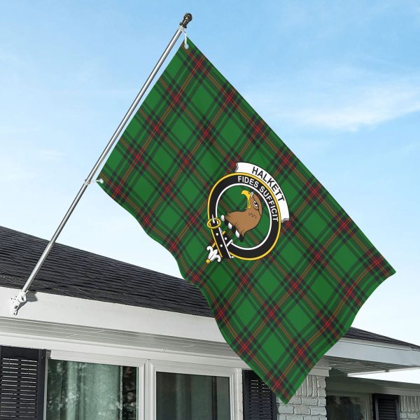 Halkett Tartan Crest House Flag Online
