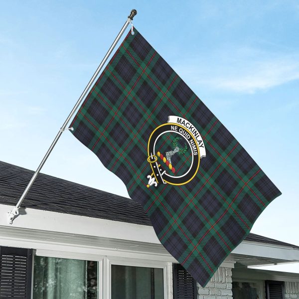 MacKinlay Modern Tartan Crest House Flag Cheap