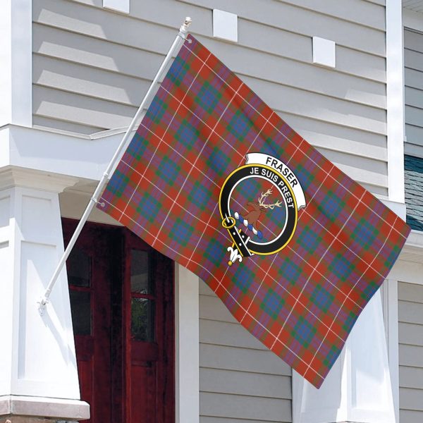 Fraser (of Lovat) Ancient Tartan Crest House Flag For Discount - Image 3